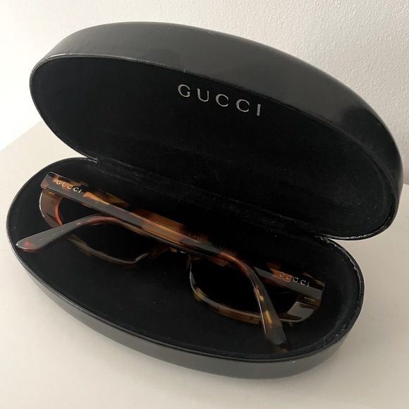 Gucci Sunglasses GG1157/S + Case Brown Tortoise Shell Oval Round 16A702 - Picture 2 of 4